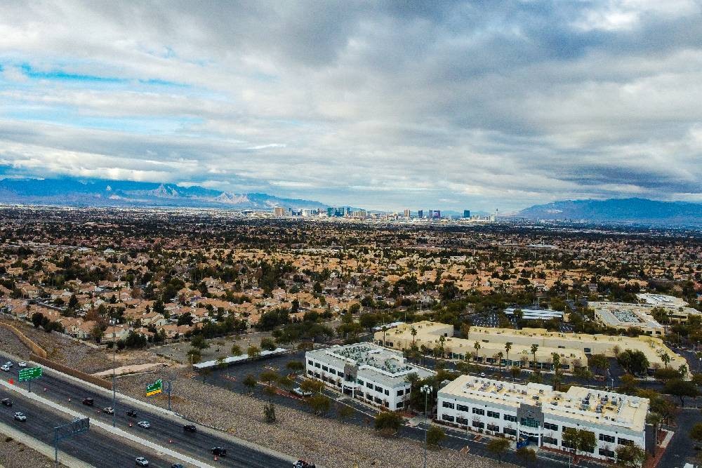 Skyline of Henderson and Las Vegas, Nevada (NV)